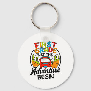 First Grade First Day Of 1st Grade Let The Adventu Key Ring