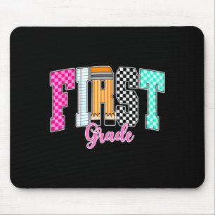 First grade funny back to school happy first day mouse mat