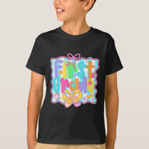 First Grade Girls Back To School Bow Cute Coquette T-Shirt