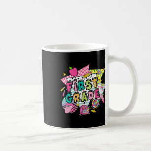 First Grade Girls Back To School Pastel Cute Retro Coffee Mug