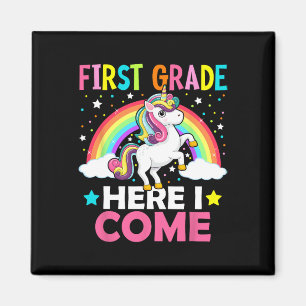 First Grade Here I Come Unicorn Back To School 1st Magnet