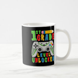 First Grade Level Unlocked Ck To School Gamer Boys Coffee Mug