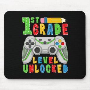 First Grade Level Unlocked Ck To School Gamer Boys Mouse Mat