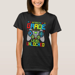 First Grade Level Unlocked Video Game Back To Scho T-Shirt