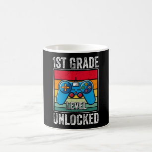 First Grade Level Unlocked Video Game Student Gift Coffee Mug