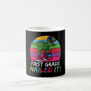 First Grade Nailed It T Rex Back to School Gift Coffee Mug