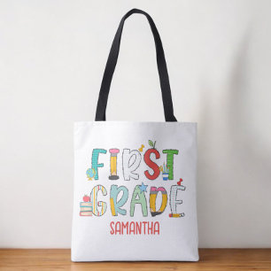 First Grade Personalised School Tote Bag