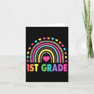 First Grade Rainbow Girls Boys Teacher Team 1st Gr Card