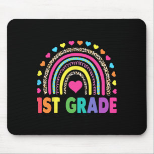 First Grade Rainbow Girls Boys Teacher Team 1st Gr Mouse Mat