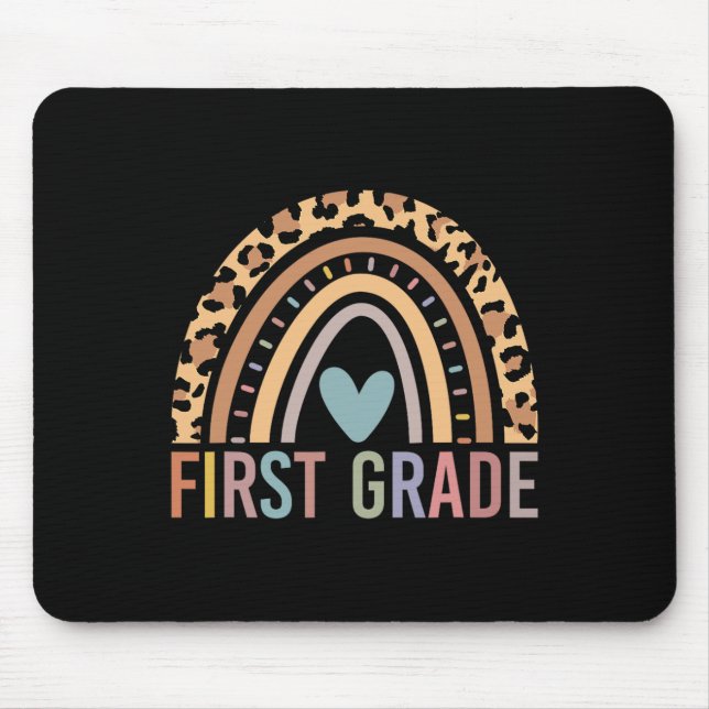 First Grade Rainbow Girls Boys Teacher Team 1st Gr Mouse Mat (Front)