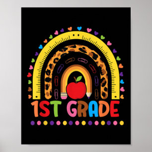 First Grade Rainbow Girls Boys Teacher Team 1st Gr Poster