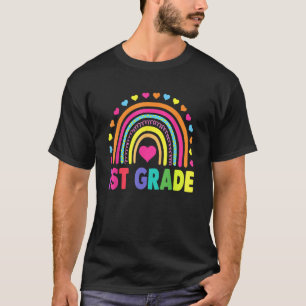 First Grade Rainbow Girls Boys Teacher Team 1st Gr T-Shirt