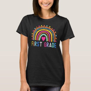 First Grade Rainbow Girls Boys Teacher Team 1st Gr T-Shirt