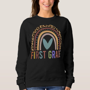 First Grade Rainbow Team 1st Grade Squad Girls Boy Sweatshirt