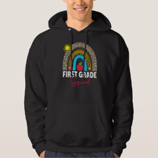 First Grade Rainbow Team 1st Grade Squad Teacher G Hoodie