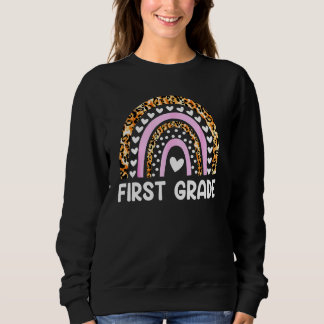 First Grade Rainbow Team Hello 1st Grade Rocks Squ Sweatshirt