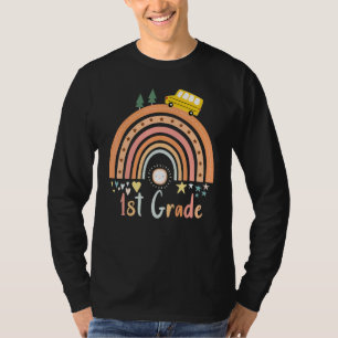 First Grade Rainbow Team Hello 1st Grade Rocks Squ T-Shirt