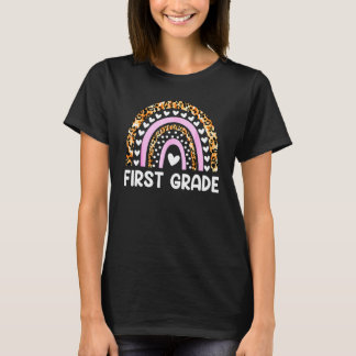 First Grade Rainbow Team Hello 1st Grade Rocks Squ T-Shirt