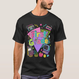 First Grade Retro Back To School Teacher Student C T-Shirt