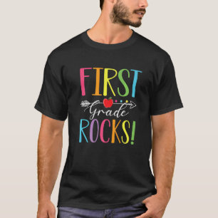 First Grade Rocks 1st Teacher Student Team School T-Shirt