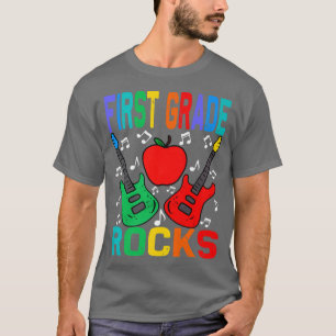 First Grade Rocks Back To School Guitar318 T-Shirt