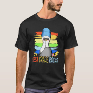 First Grade Rocks Cute Duck School 1st Grade T-Shirt