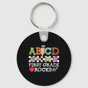 First Grade Rocks Pencil Lightning Teachers Rock G Key Ring