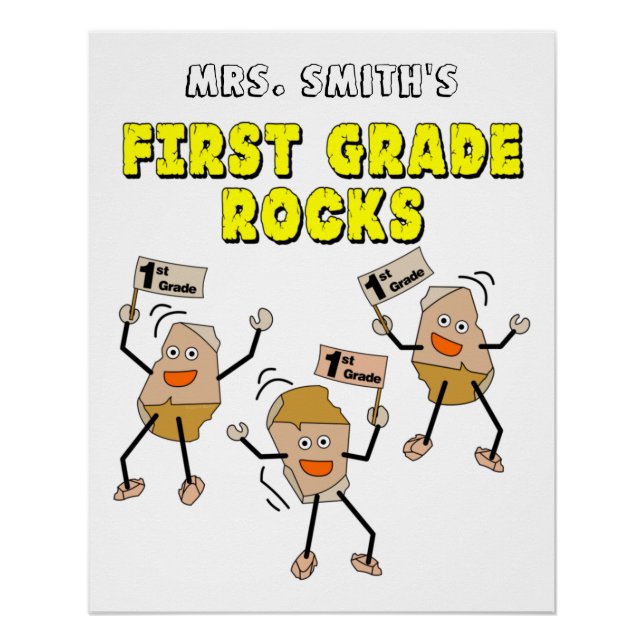  First Grade Rocks Poster (Front)