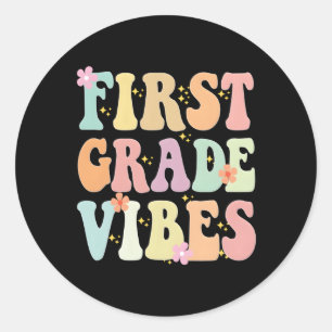 First Grade S Teacher 1St Grade Back To School Classic Round Sticker