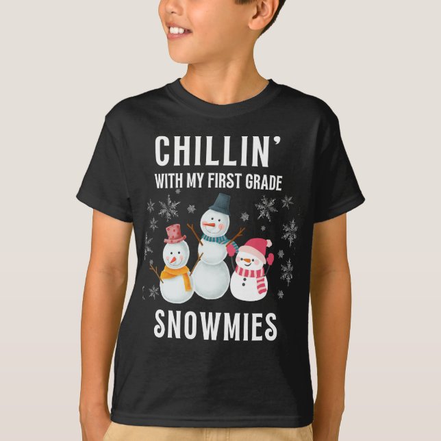first grade snowmies T-Shirt (Front)