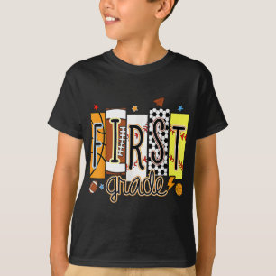 First Grade Sporty Vintage Back To School Boys Out T-Shirt