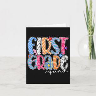 First Grade Squad 1st Grade Back To School Teacher Card