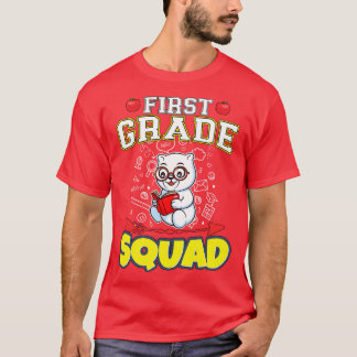 First Grade Squad Funny Elementary Primary School T-Shirt