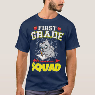 First Grade Squad Funny Elementary Primary School T-Shirt