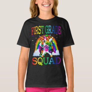 First Grade Squad Unicorn Back To School T-Shirt