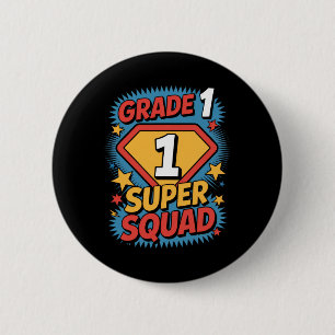 First Grade Superhero Squad 1st Year Kids Ck To Sc 6 Cm Round Badge