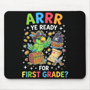 First grade teacher back to school pirate mouse mat