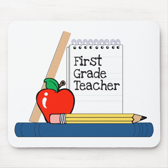 First Grade Teacher (Notebook) Mouse Mat (Front)
