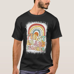 First Grade Teacher Retro Groovy 1st Grade Teachin T-Shirt