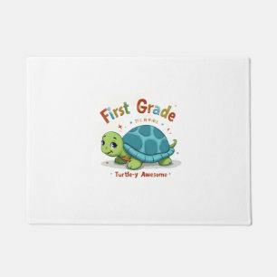 First Grade Turtle-y Awesome 1st Grade Back to Sch Doormat