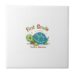First Grade Turtle-y Awesome 1st Grade Back to Sch Tile