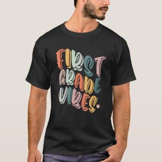 First Grade Vibes Back To School Teacher And Child T-Shirt