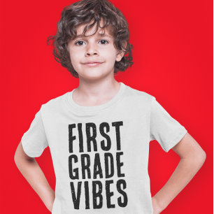 FIRST GRADE VIBES KIDS T-SHIRTS