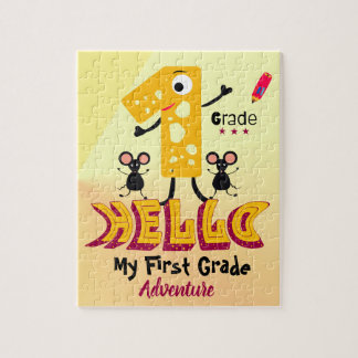 First Grade with Cheese Number & Mice Jigsaw Puzzle