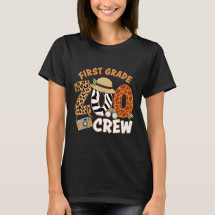 First Grade Zoo Crew Back To School Wild Animal Sa T-Shirt
