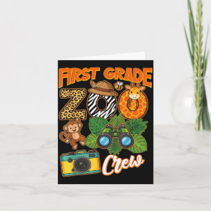 First Grade Zoo Field Trip Squad Matching Teacher Card