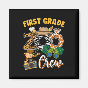 First Grade Zoo Field Trip Squad Matching Teacher  Magnet