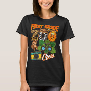 First Grade Zoo Field Trip Squad Matching Teacher T-Shirt