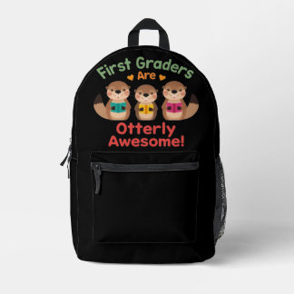 First Graders Are Otterly Awesome  Printed Backpack