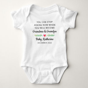 First Grandchild Pregnancy Announcement Baby Bodysuit
